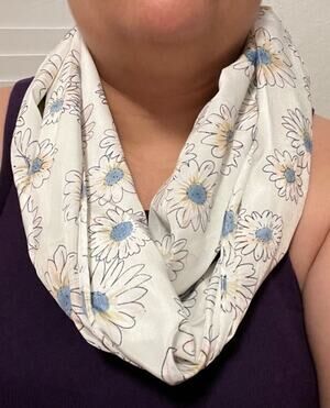 Floral Infinity Scarf Spring Wedding Guest Beach Travel Vacation Flower Print